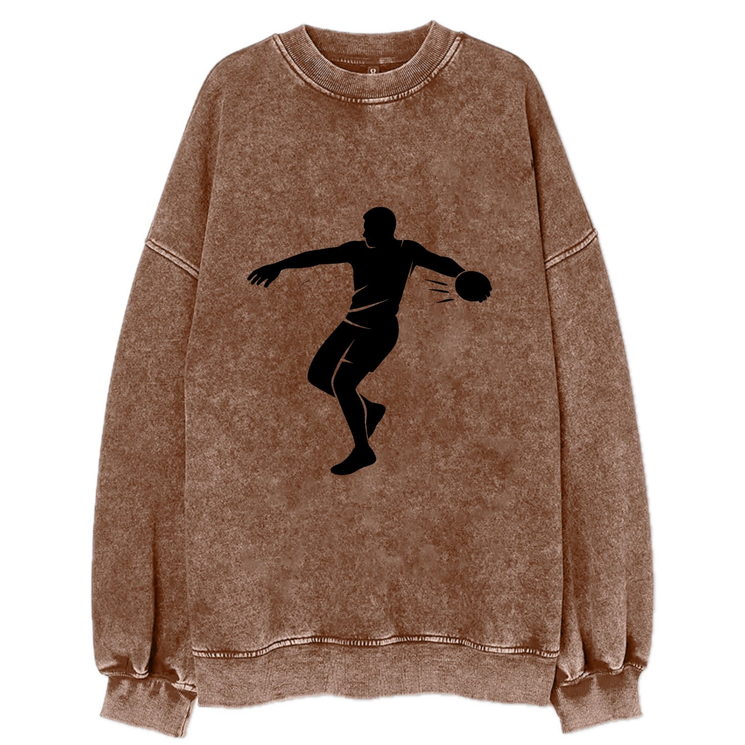 Discus thrower spinning release - Vintage Sweatshirt - Brown