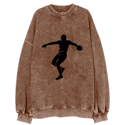 Discus thrower spinning release - Vintage Sweatshirt - Brown