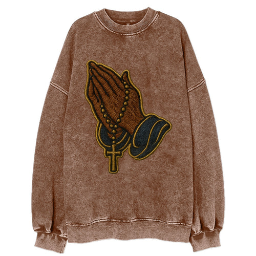 Praying Hands  - Vintage Sweatshirt