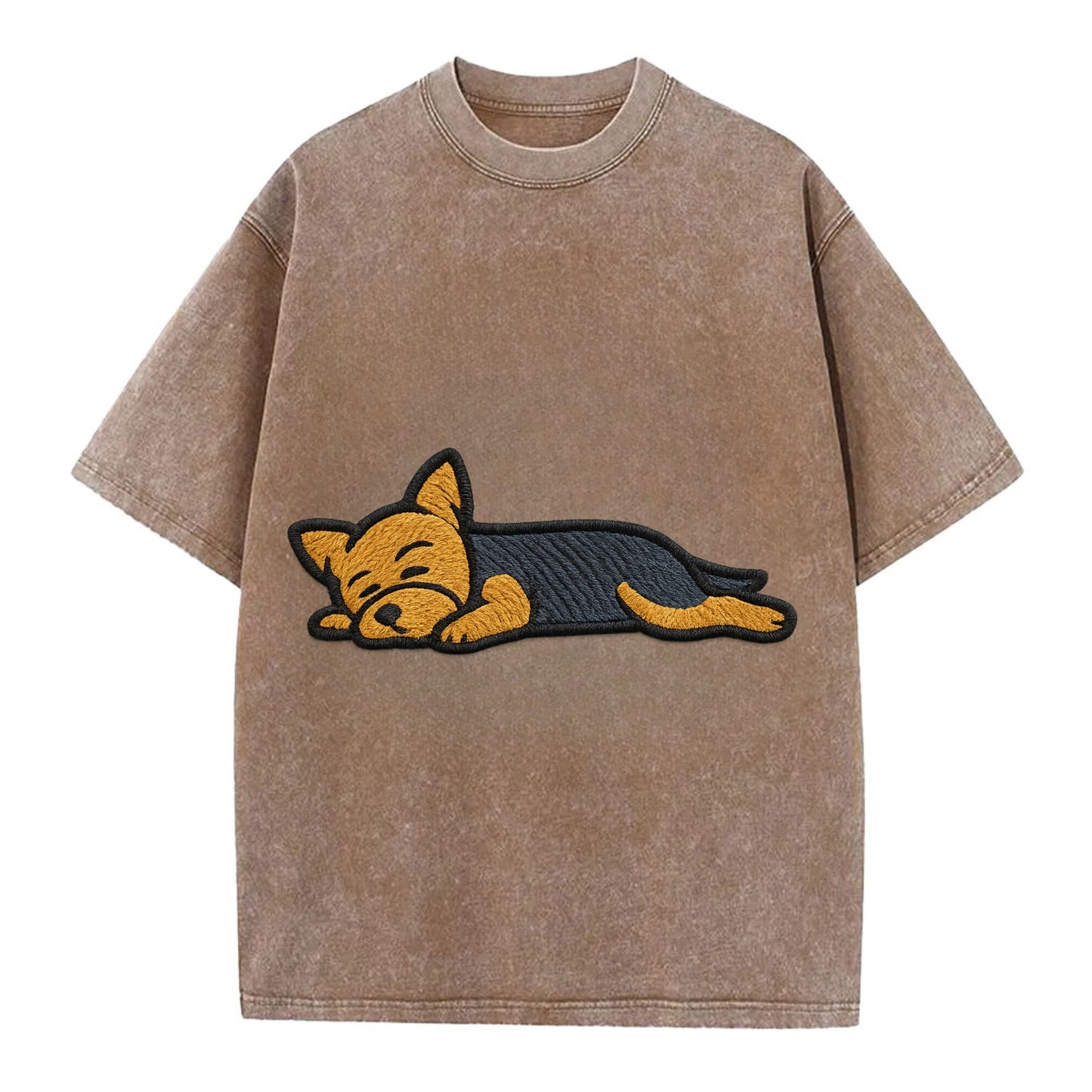 Yorkshire Terrier - Blue and tan fully r Vintage T-shirt - Brown