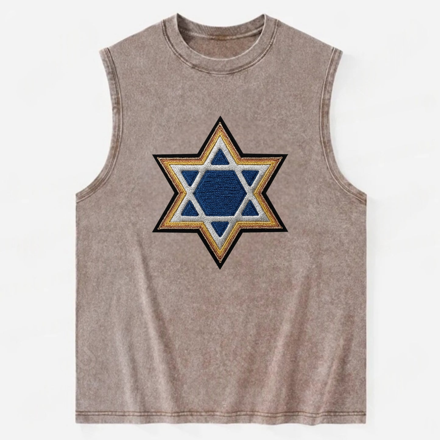 Star of David - Vintage Washed Tank - Brown