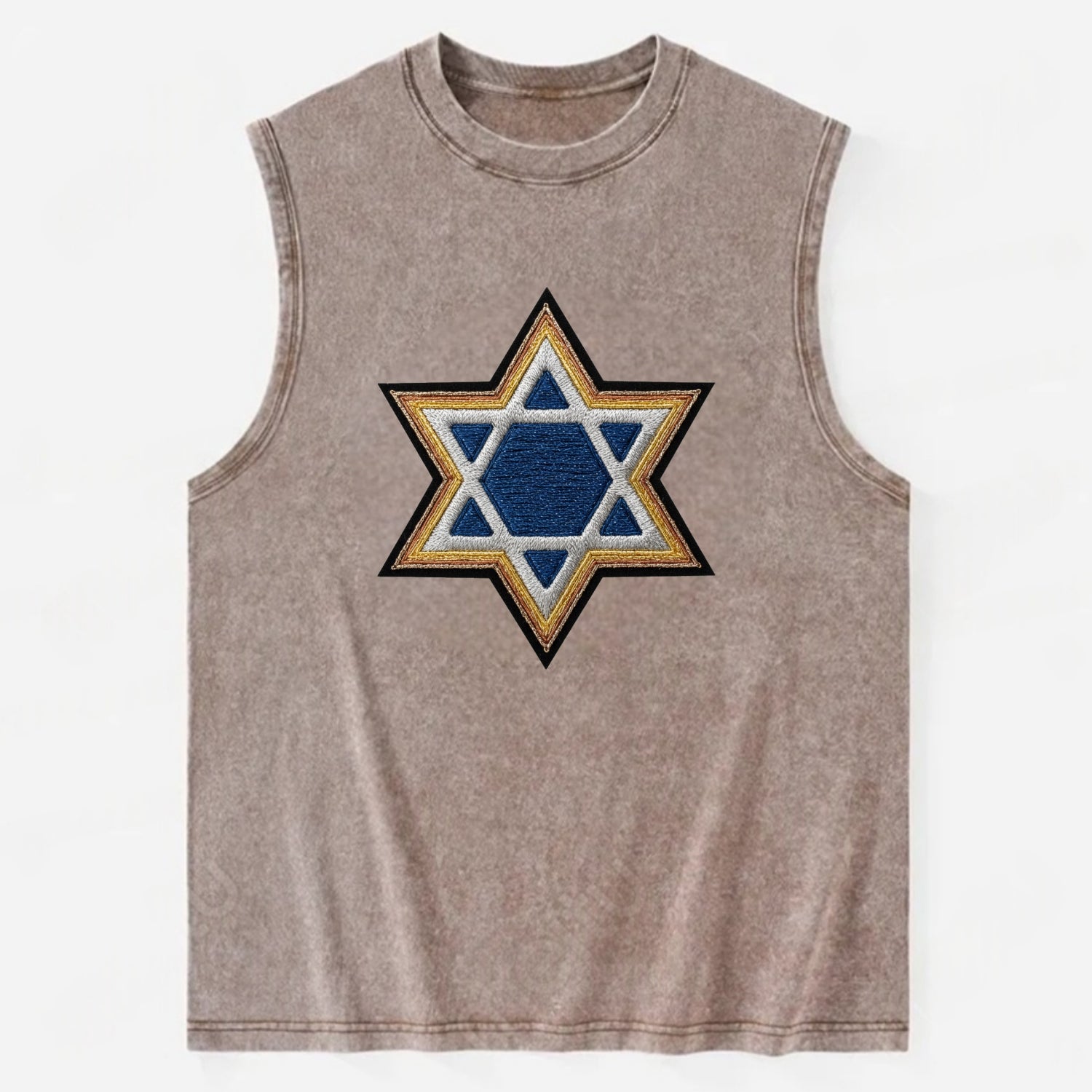 Star of David - Vintage Washed Tank - Brown
