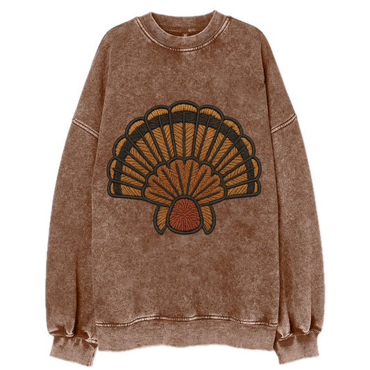 Turkey Feather  - Vintage Sweatshirt - Brown