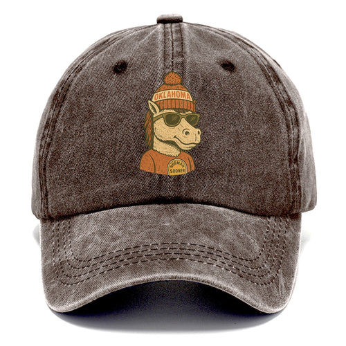 Norman Sooner Horse wearing Oklahoma bea - Classic Cap