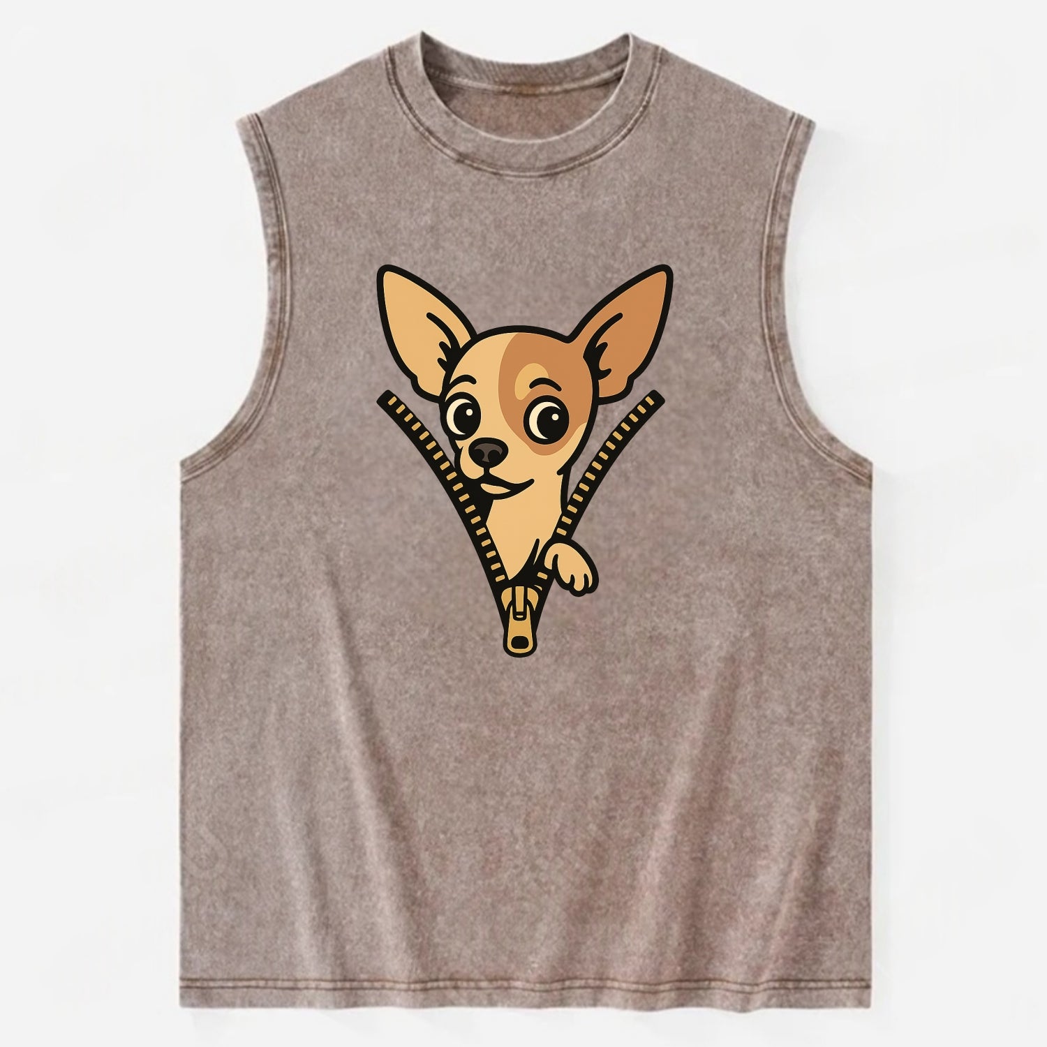 Chihuahua - Vintage Washed Tank - Brown
