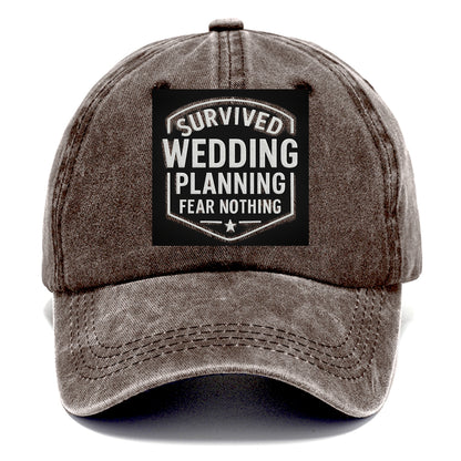 Survived wedding planning, fear nothing - Classic Cap - Brown