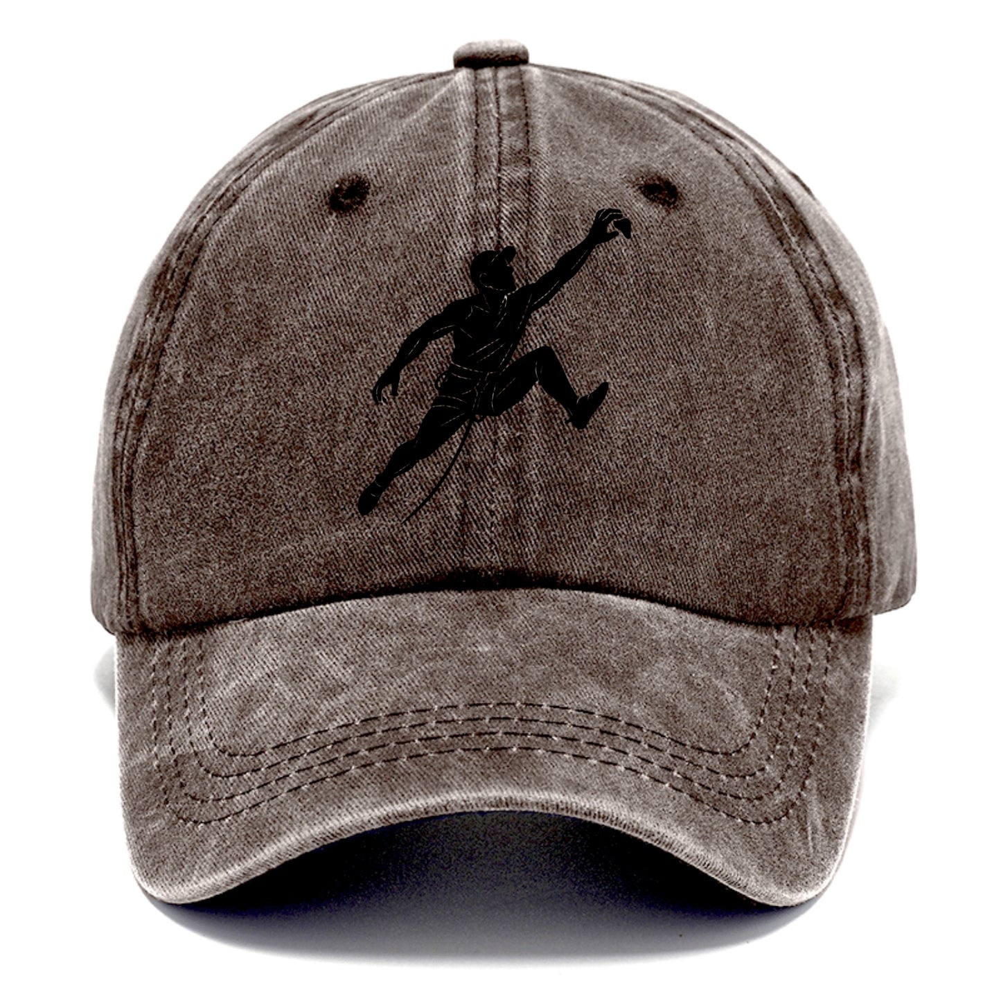 Rock wall climber reaching hold - Classic Cap - Brown