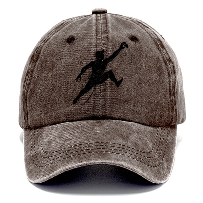 Rock wall climber reaching hold - Classic Cap - Brown