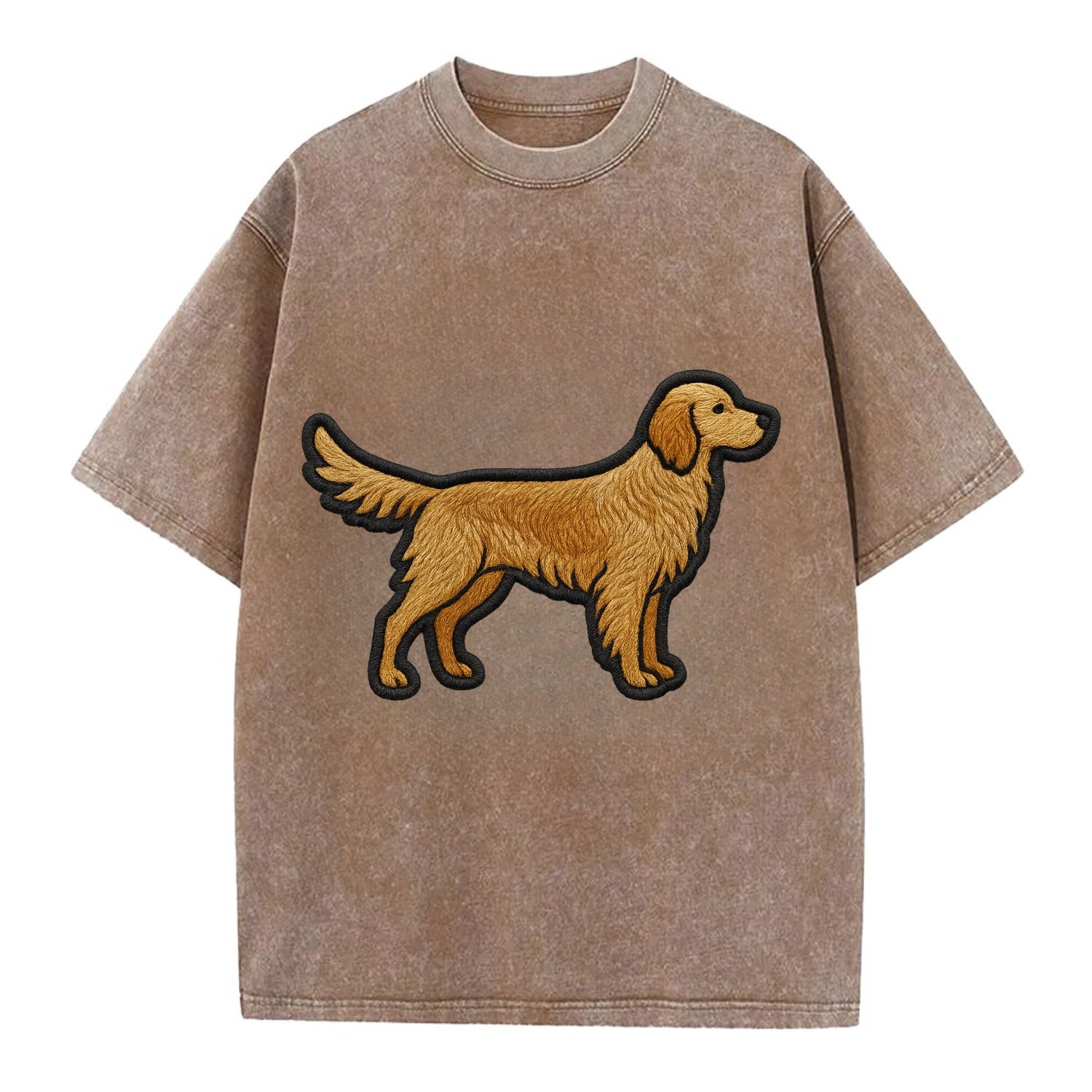 English Setter - Trendy feathered design - Vintage T-shirt - Brown