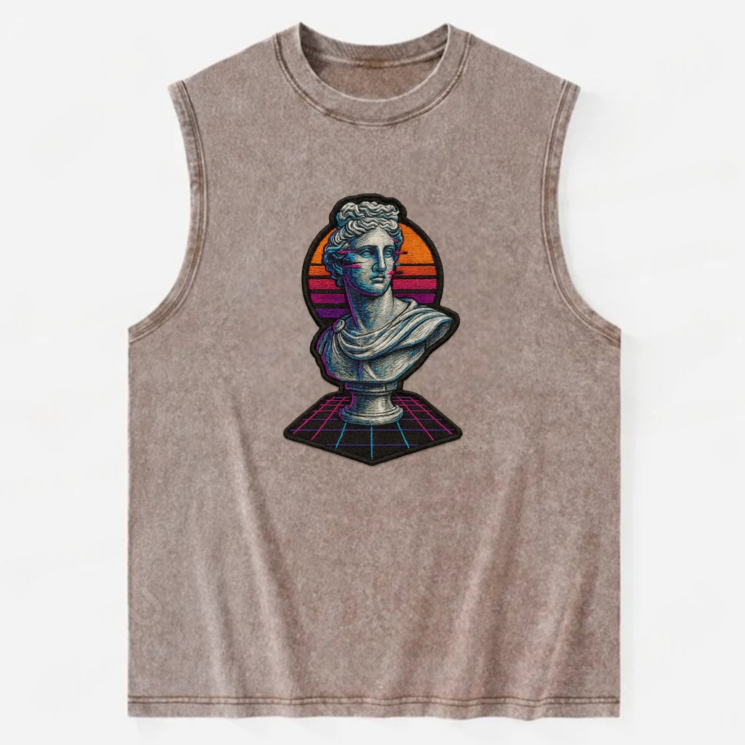 Greek Statue - Vintage Washed Tank - Brown