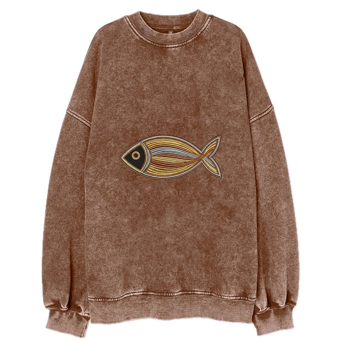 Ichthys - Vintage Sweatshirt - Brown