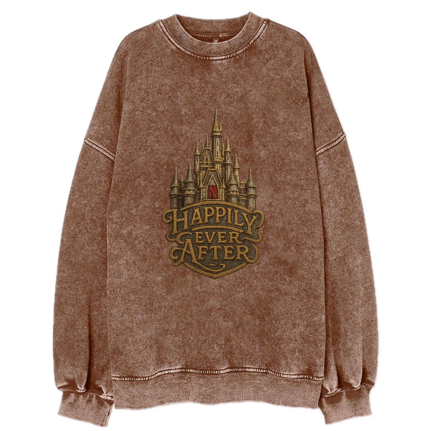 Happily Ever After  - Vintage Sweatshirt - Brown