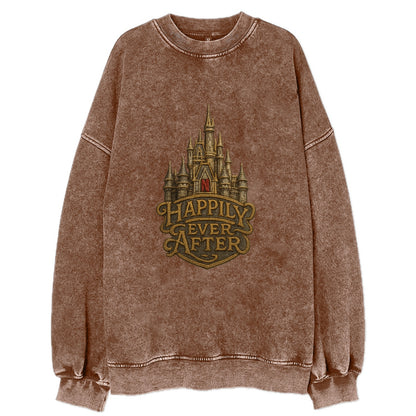 Happily Ever After  - Vintage Sweatshirt - Brown