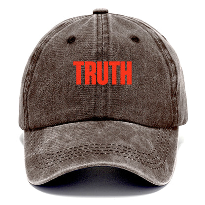 Bold typography design - "TRUTH" - honesty, reality - Classic Cap - Brown