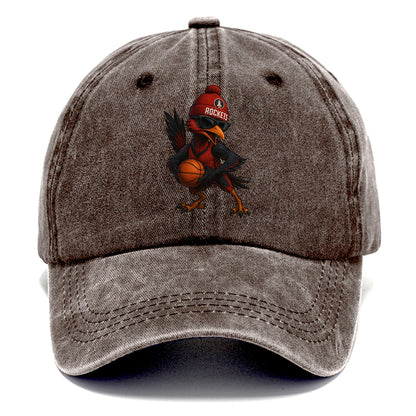 Houston Roadrunner wearing Rockets beanie with launch pad patch and wayfarer - Classic Cap - Brown