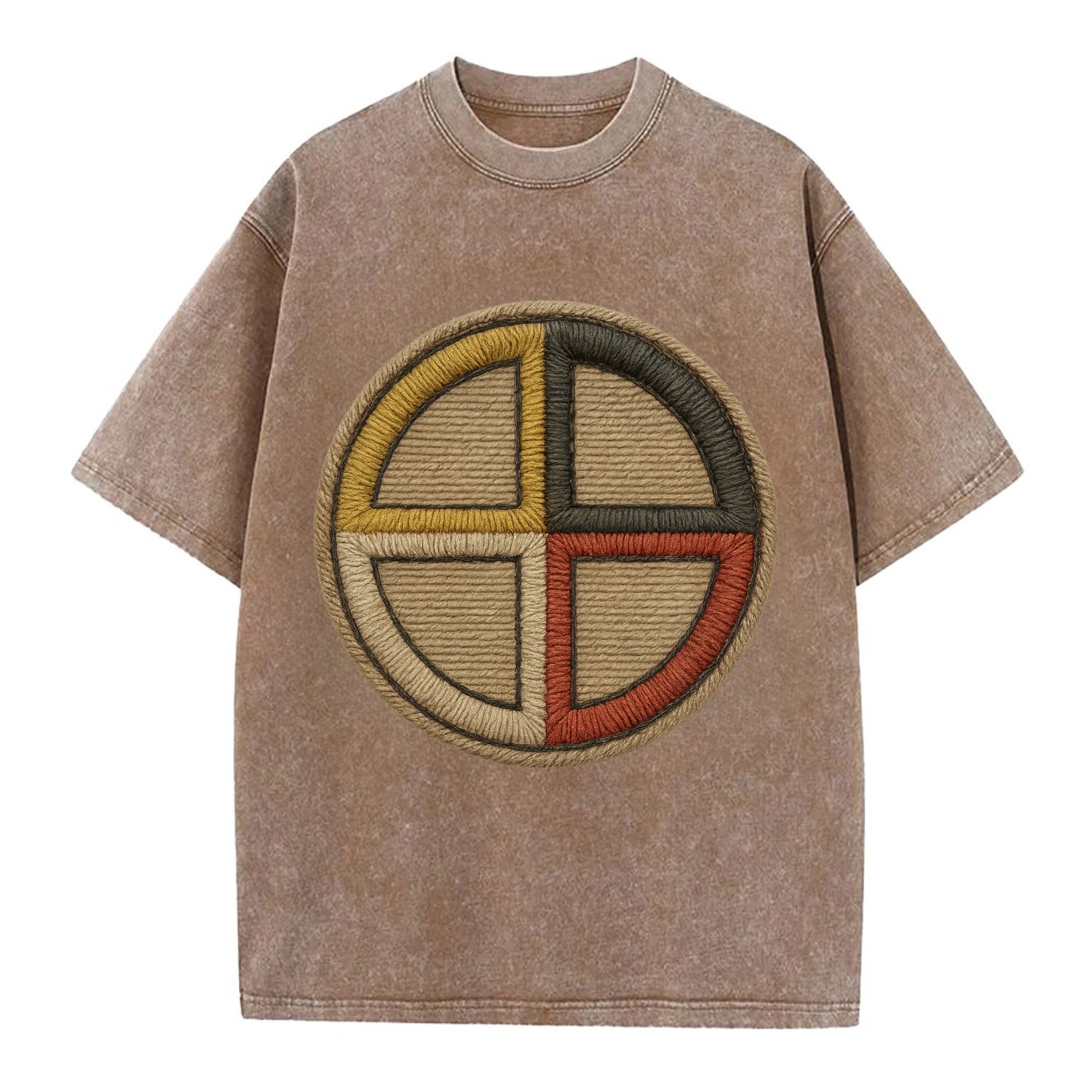Medicine Wheel  - Vintage T-shirt - Brown