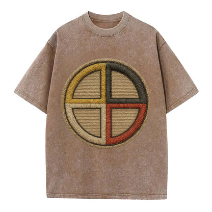 Medicine Wheel  - Vintage T-shirt - Brown