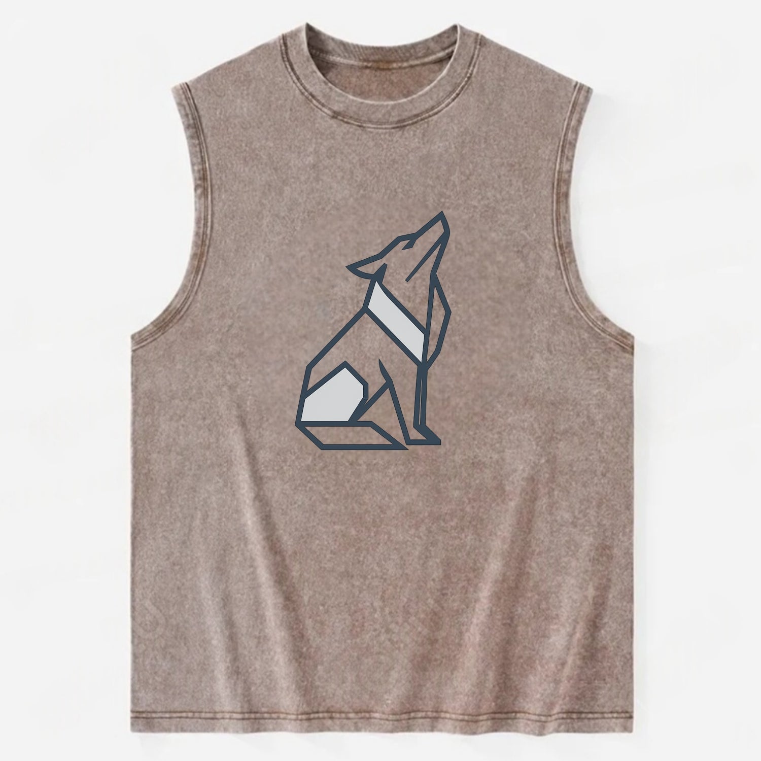 Titanium Wolf Strong  - Vintage Washed Tank - Brown