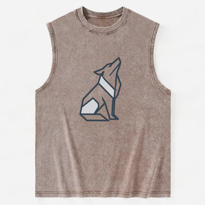 Titanium Wolf Strong  - Vintage Washed Tank - Brown