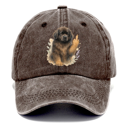Newfoundland fluffy bear-like with webbed paws, massive gentle paw up - Classic Cap - Brown
