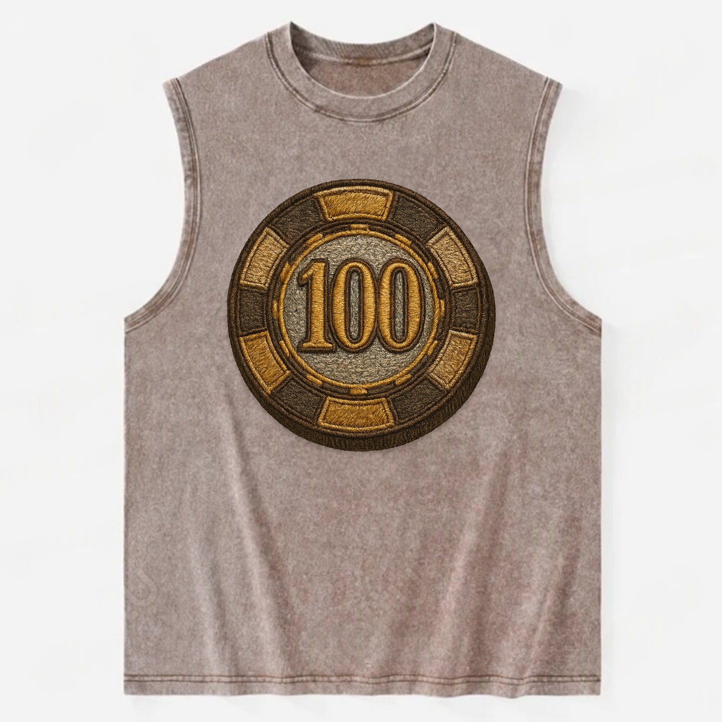 Poker Chip  - Vintage Washed Tank - Brown