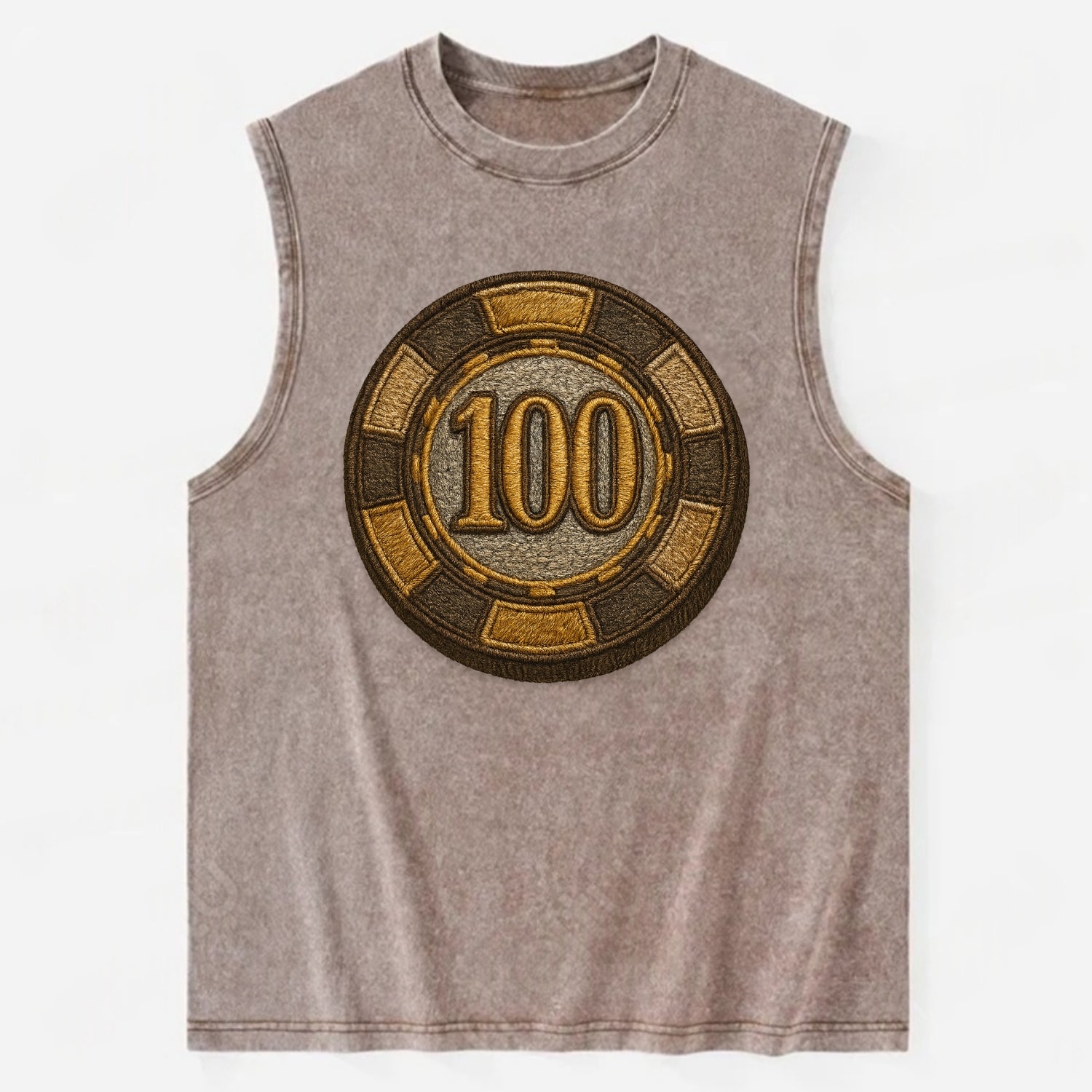 Poker Chip  - Vintage Washed Tank - Brown