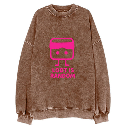 LOOT IS RANDOM | Dice wearing blindfold - Vintage Sweatshirt - Brown