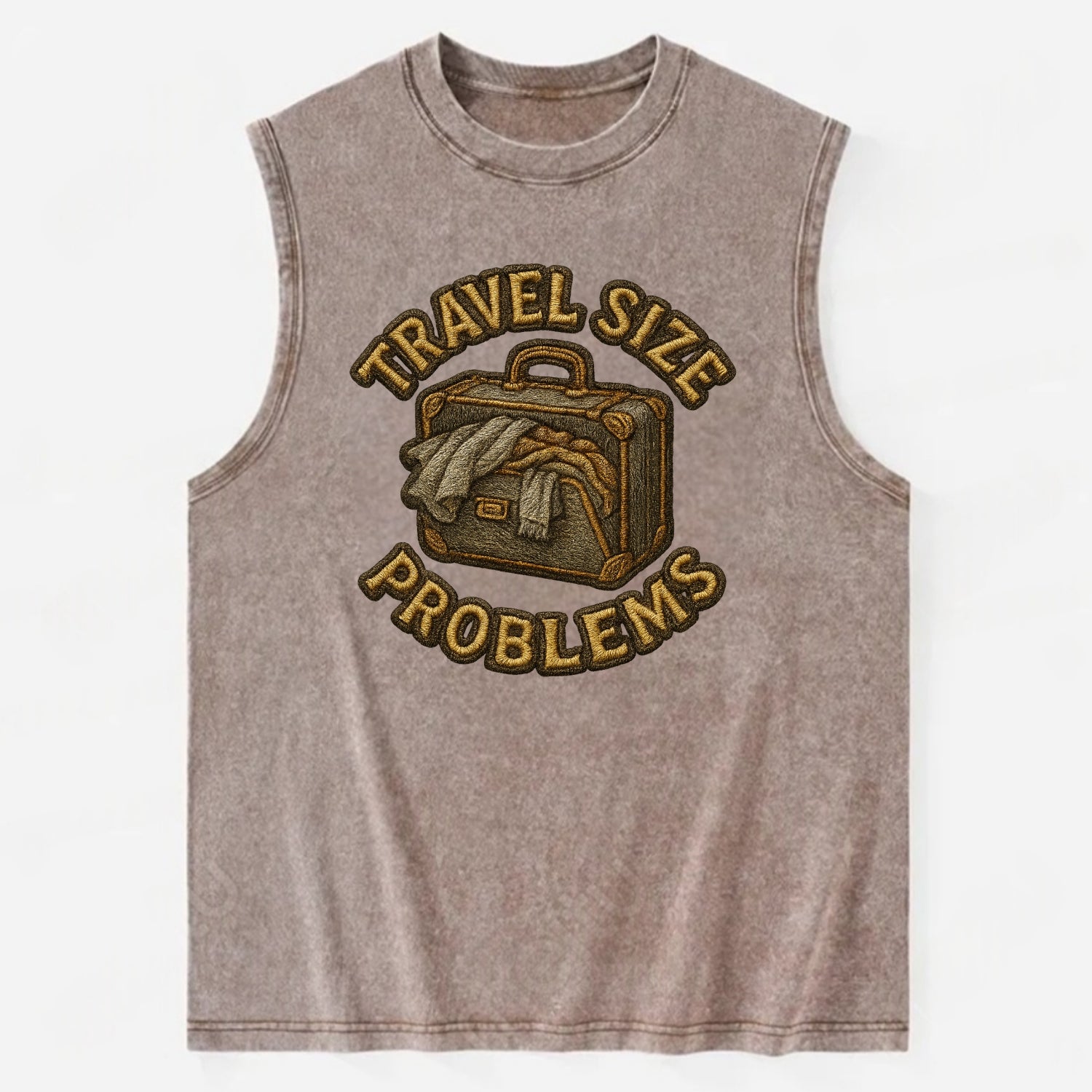 Travel Size Problems  - Vintage Washed Tank - Brown
