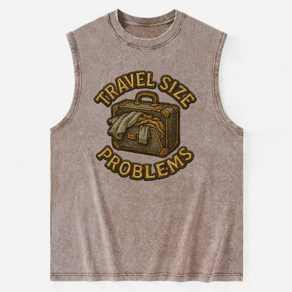 Travel Size Problems  - Vintage Washed Tank - Brown