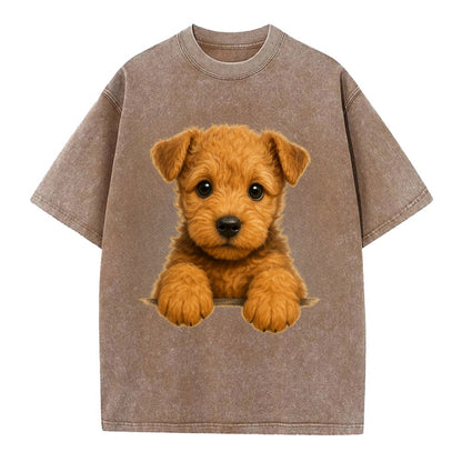 Lakeland Terrier  - Vintage T-shirt - Brown