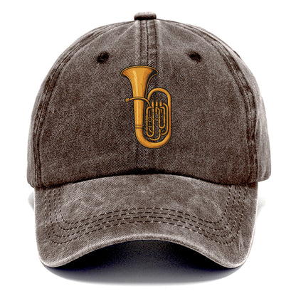 Tuba with large brass bell - Classic Cap - Brown