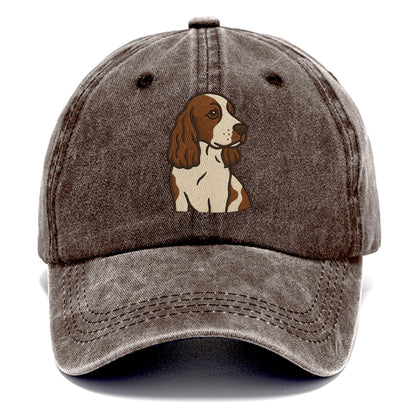 English Cocker Spaniel - Liver and white embroidered design - Classic Cap - Brown