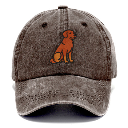 Nova Scotia Duck Tolling Retriever - Red embroidered pose - Classic Cap - Brown
