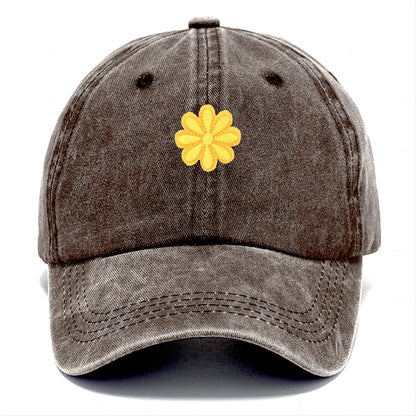 Gorra clásica Pandaize con diseño floral bordado en amarillo. Gorra de béisbol ajustable para hombre y mujer. Protección solar. Estilo casual y deportivo.