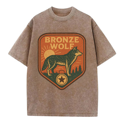 Bronze Wolf Medal  - Vintage T-shirt - Brown