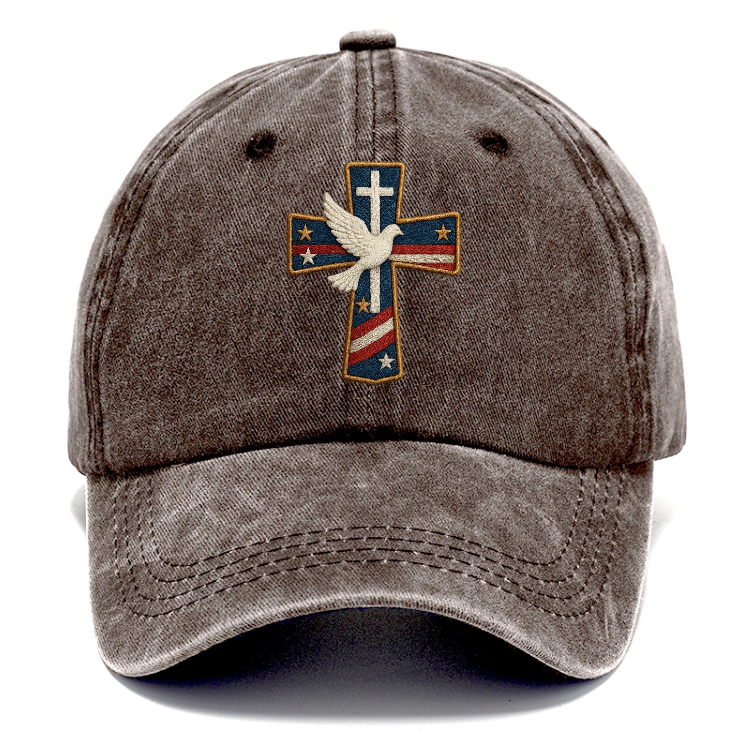 Dove and Cross  - Classic Cap - Brown