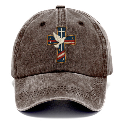 Dove and Cross  - Classic Cap - Brown