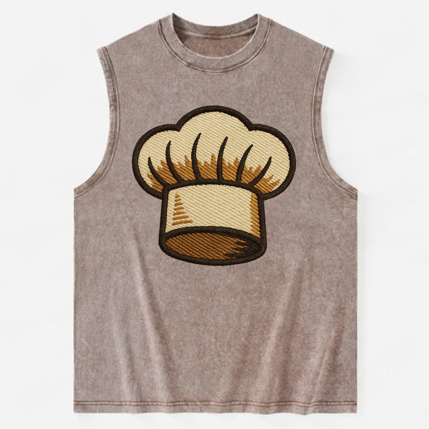 Chef Hat  - Vintage Washed Tank - Brown