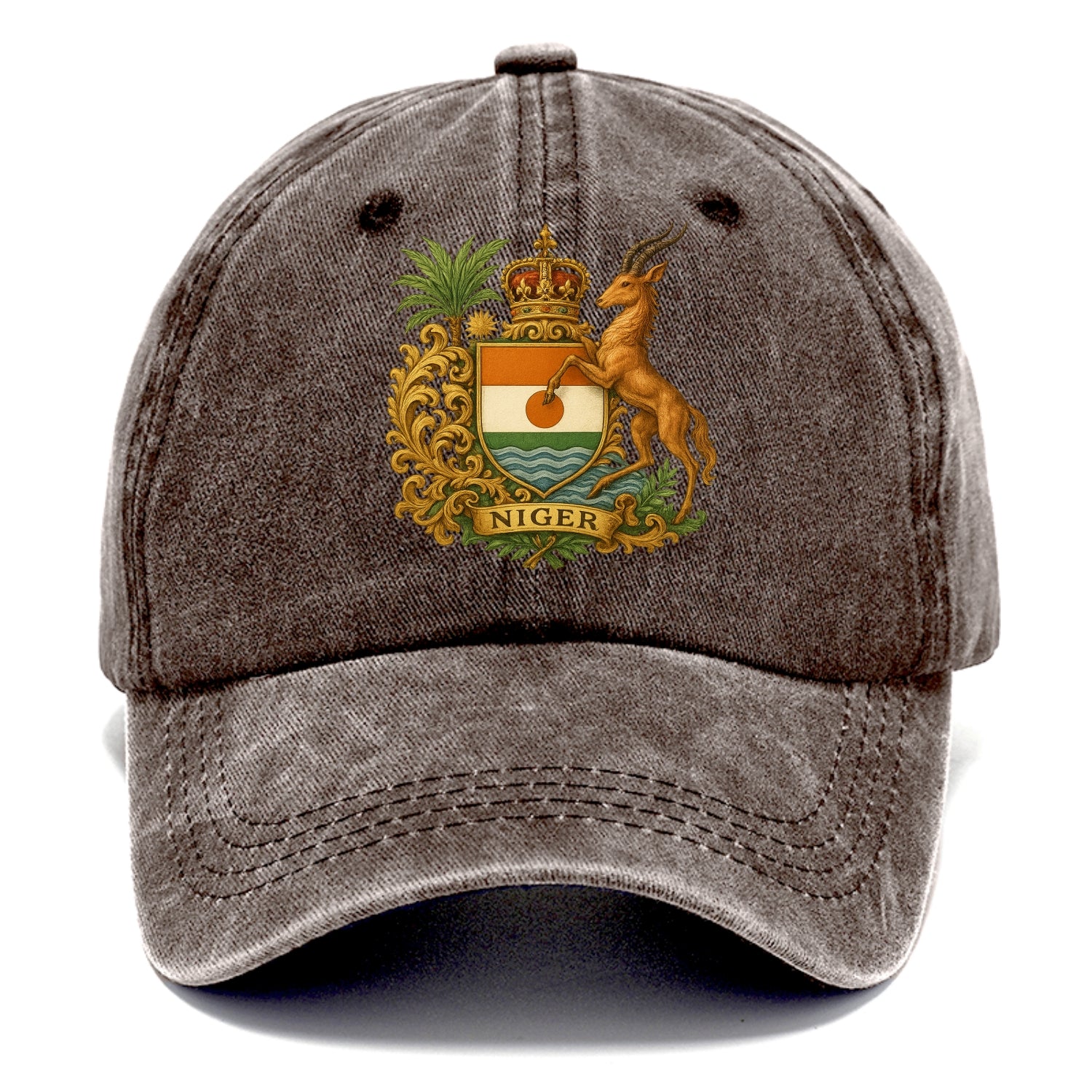Niger Heritage Badge  - Classic Cap - Brown