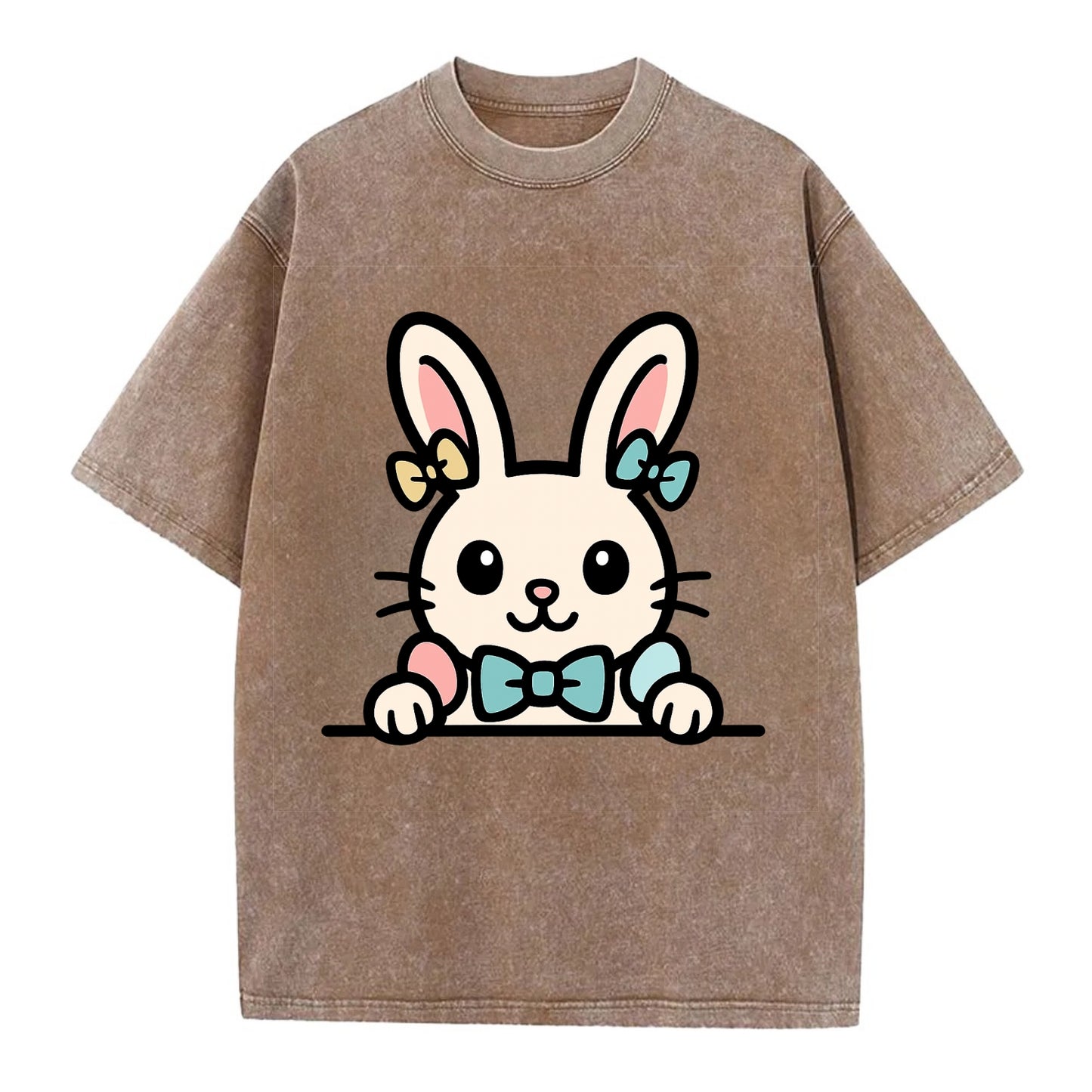 Easter Bunny  - Vintage T-shirt - Brown