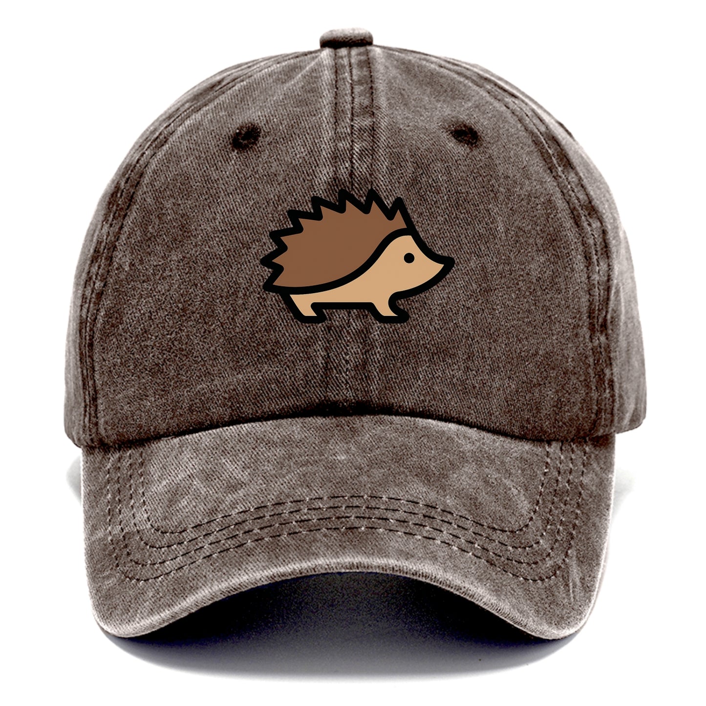 Hedgehog - Brown spiky back flat side profile - Classic Cap - Brown