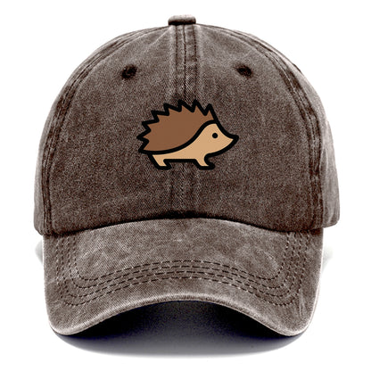 Hedgehog - Brown spiky back flat side profile - Classic Cap - Brown