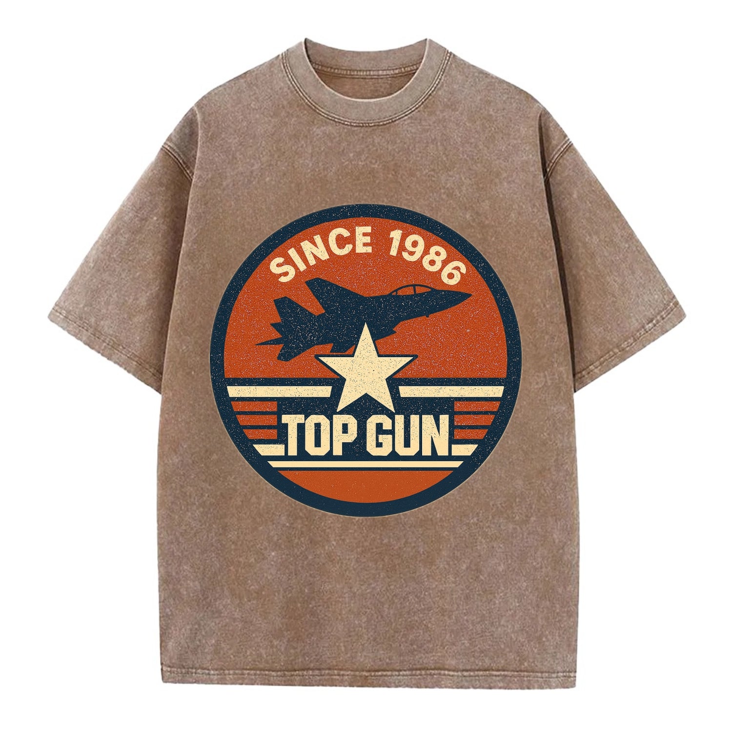 Top Gun Since 1986 - Vintage T-shirt - Brown