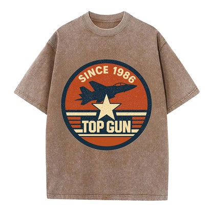 Top Gun Since 1986 - Vintage T-shirt - Brown