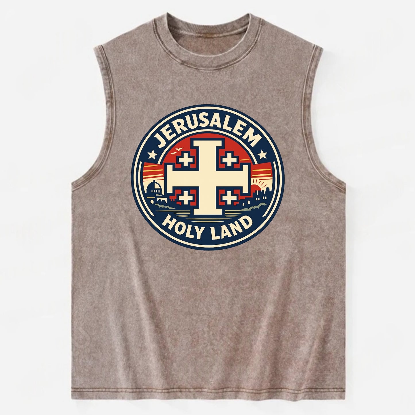 Heritage of the Cross - Vintage Washed Tank - Brown