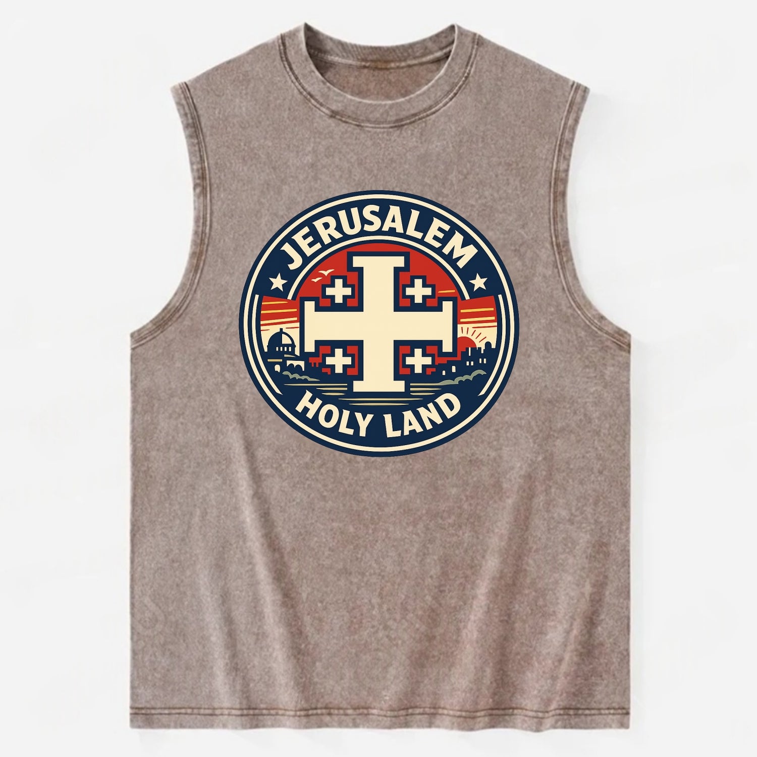 Heritage of the Cross - Vintage Washed Tank - Brown
