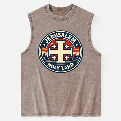 Heritage of the Cross - Vintage Washed Tank - Brown