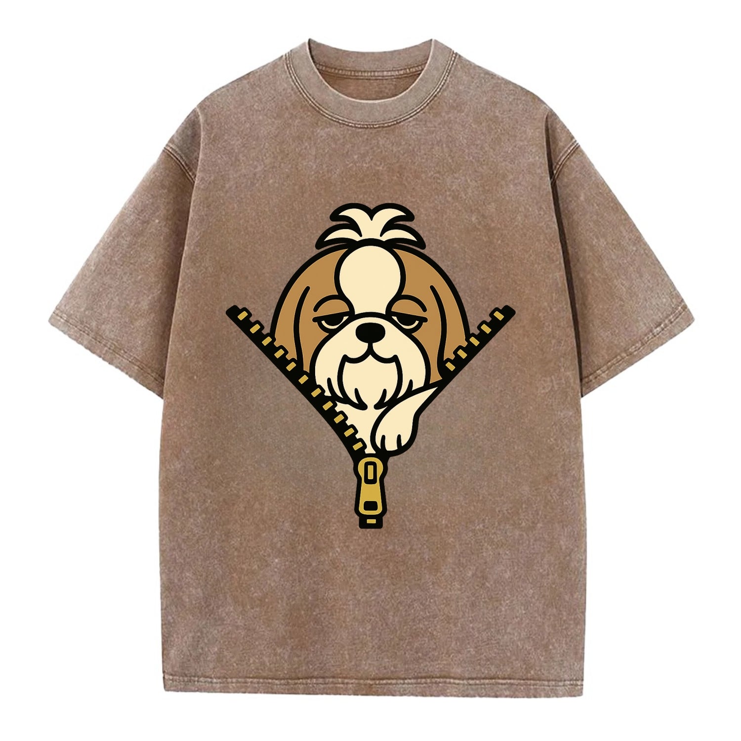 Shih Tzu - Vintage T-shirt - Brown