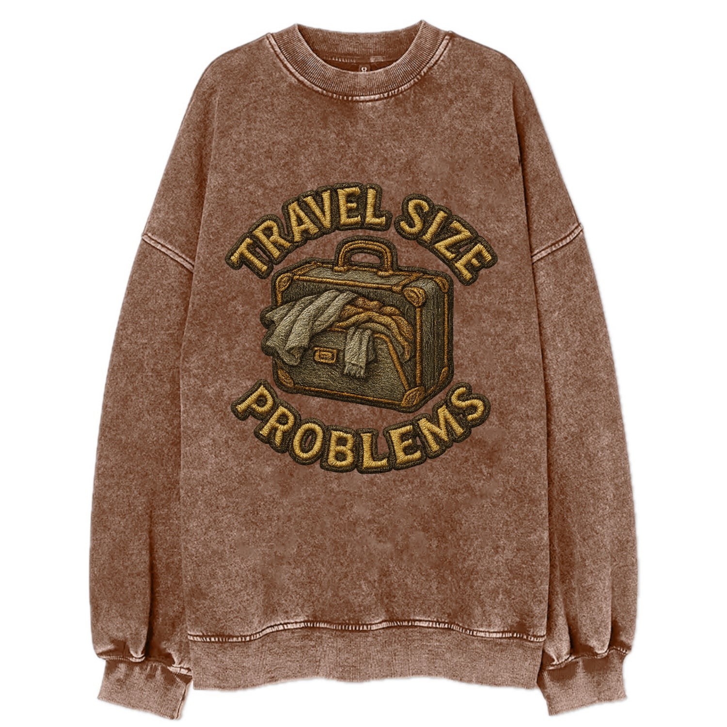 Travel Size Problems  - Vintage Sweatshirt - Brown