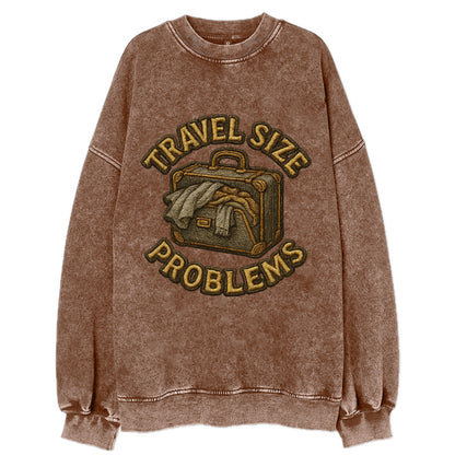 Travel Size Problems  - Vintage Sweatshirt - Brown